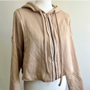 Alo yoga 

Beige Zip-Up Hoodie